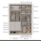 Closet Casal Sem Portas 4 Gavetas Bergamo Branco