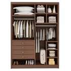 Closet Casal Sem Portas 4 Gavetas Bergamo Cacau