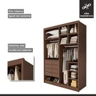 Closet Casal Sem Portas 4 Gavetas Bergamo Cacau