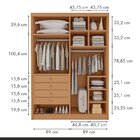 Closet Casal Sem Portas 4 Gavetas Bergamo Cinamomo