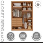 Closet Casal Sem Portas 4 Gavetas Bergamo Cinamomo