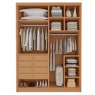 Closet Casal Sem Portas 4 Gavetas Bergamo Cinamomo