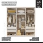 Closet Casal Sem Portas 4 Gavetas Cannes Branco