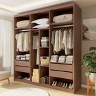 Closet Casal Sem Portas 4 Gavetas Cannes Cacau