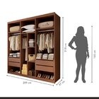 Closet Casal Sem Portas 4 Gavetas Cannes Cacau