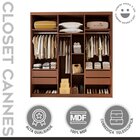 Closet Casal Sem Portas 4 Gavetas Cannes Cacau