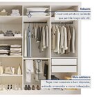 Closet Casal Sem Portas 4 Gavetas Florença  Branco