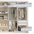 Closet Casal Sem Portas 4 Gavetas Florença  Branco