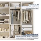Closet Casal Sem Portas 4 Gavetas Florença  Branco