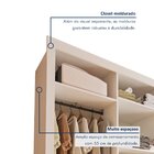 Closet Casal Sem Portas 4 Gavetas Florença  Branco