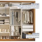 Closet Casal Sem Portas 4 Gavetas Florença Carvalho