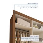 Closet Casal Sem Portas 4 Gavetas Florença Carvalho