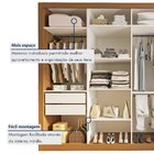 Closet Casal Sem Portas 4 Gavetas Florença Carvalho