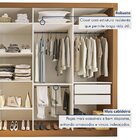 Closet Casal Sem Portas 4 Gavetas Florença Carvalho