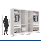 Closet Casal Sem Portas 4 Gavetas Florença Minastex  Branco