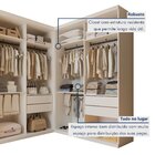 Closet Casal Sem Portas 4 Gavetas Júlia Duo  Branco