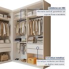 Closet Casal Sem Portas 4 Gavetas Júlia Duo  Branco