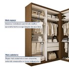 Closet Casal Sem Portas 4 Gavetas Júlia Duo Freijó