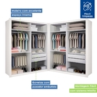 Closet Casal Sem Portas 4 Gavetas Júlia Duo Minastex  Branco