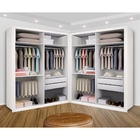 Closet Casal Sem Portas 4 Gavetas Júlia Duo Minastex  Branco