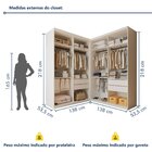 Closet Casal Sem Portas 4 Gavetas Júlia Duo Yescasa Branco