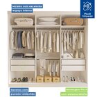 Closet Casal Sem Portas 4 Gavetas Paris  Branco
