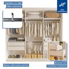 Closet Casal Sem Portas 4 Gavetas Paris  Branco