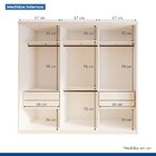 Closet Casal Sem Portas 4 Gavetas Paris  Branco