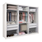 Closet Casal Sem Portas 4 Gavetas Paris Minastex  Branco
