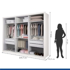 Closet Casal Sem Portas 4 Gavetas Paris Minastex  Branco