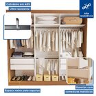 Closet Casal Sem Portas 4 Gavetas Paris Yescasa Carvalho