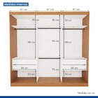 Closet Casal Sem Portas 4 Gavetas Paris Yescasa Carvalho