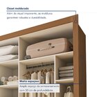 Closet Casal Sem Portas 6 Gavetas Itália Carvalho