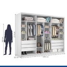 Closet Casal Sem Portas 6 Gavetas Itália Minastex  Branco