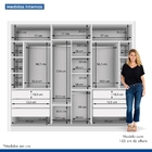 Closet Casal Sem Portas 6 Gavetas Itália Minastex  Branco