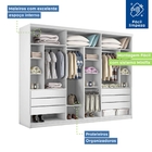 Closet Casal Sem Portas 6 Gavetas Itália Minastex  Branco