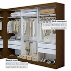 Closet Casal Sem Portas 8 Gavetas Paris Duo Premium Freijó