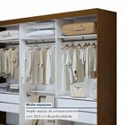 Closet Casal Sem Portas 8 Gavetas Paris Duo Premium Freijó