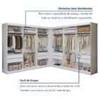 Closet Casal Sem Portas 8 Gavetas Paris Duo Premium Yescasa B