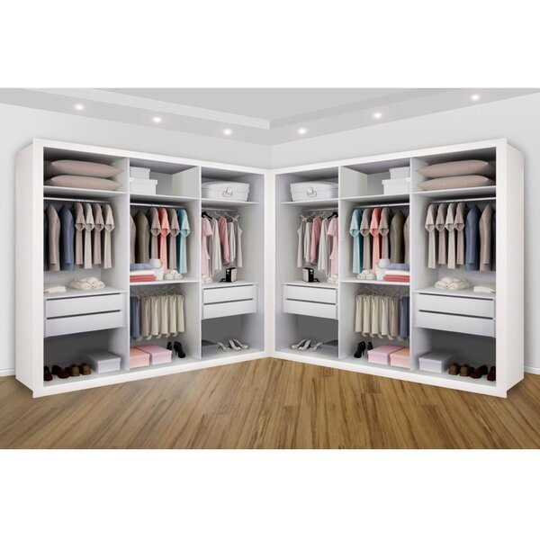 Closet Casal Sem Portas 8 Gavetas Paris Duo Premium Yescasa B