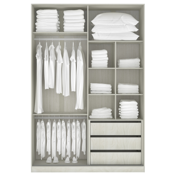 Closet Com Nichos Gaveteiro E Trilhos 236x159 2x54 5cm Luciane Leroy Merlin