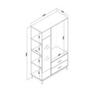 Closet Com Espelho 1050x1800x450 Mm Branco