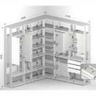 Closet Componível Completo 6 Peças 2 25x2 10m 9001 Clothes Be