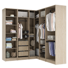 Closet de Canto sem Porta 6 Módulos com Gavetas Prateleiras Cabideiros e Calceiro MDP Oásis EVO'M Spaceo