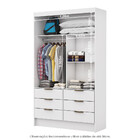 Closet De Casal Sevilha Com 6 Gavetas Carioca Móveis