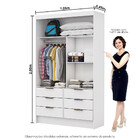 Closet De Casal Sevilha Com 6 Gavetas Carioca Móveis