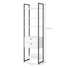 Closet Deck 2 Gavetas Branco Preto