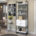 Closet Deck 2 Gavetas Branco Preto