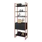 Closet Deck 2 Gavetas Preto Cobre