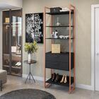 Closet Deck 2 Gavetas Preto Cobre